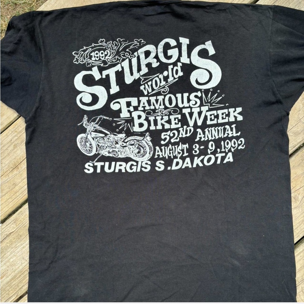 1992 Sturgis Motorcycle Rally & Races Graphic Tee - Picture 5 of 6